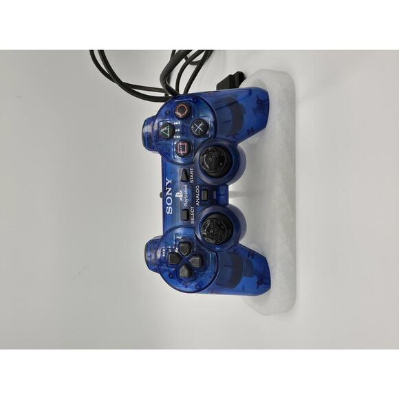 Transparent Blue Dual Shock Controller for Playstation 2 - Picture 1 of 2